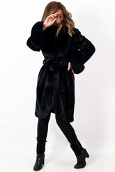 Women's exclusive alpaca coat Ava Black